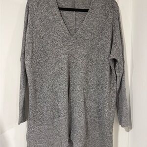Chance or Fate Heather Gray V-Neck Sweater